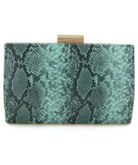 Python-embossed Clutch