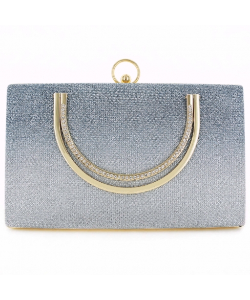 Women Glitter Box Frame Clutch/Evening Bag