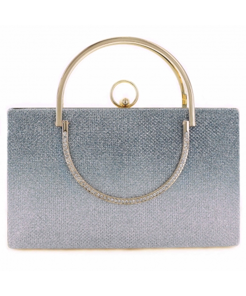 Women Glitter Box Frame Clutch/Evening Bag