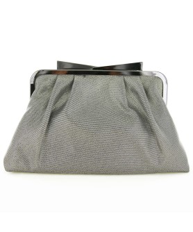 Bow Top Glitter Metallic Clutch/Evening Bag