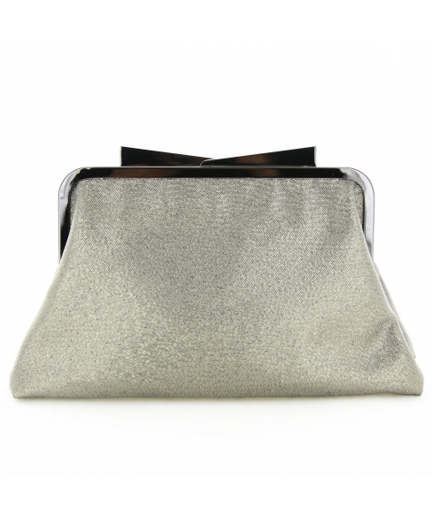 Bow Top Glitter Metallic Clutch/Evening Bag