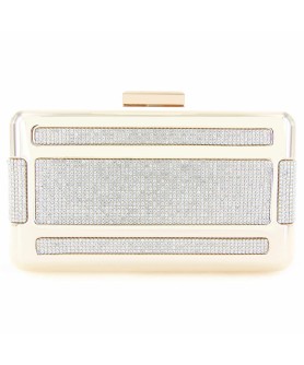 Crystal-Embellished Frame Clutch