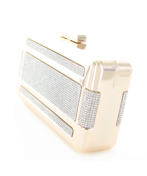 Crystal-Embellished Frame Clutch