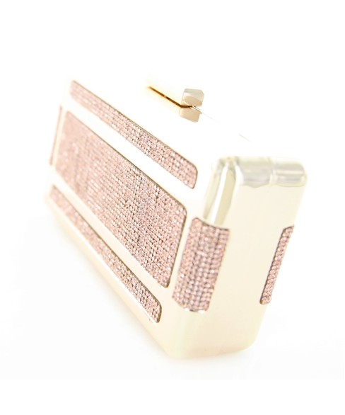 Crystal-Embellished Frame Clutch