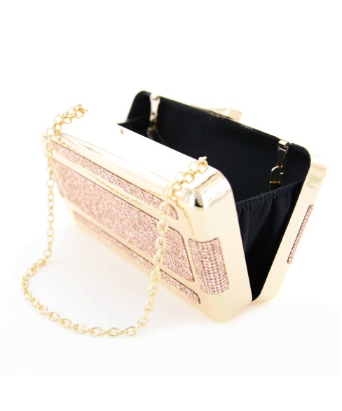 Crystal-Embellished Frame Clutch