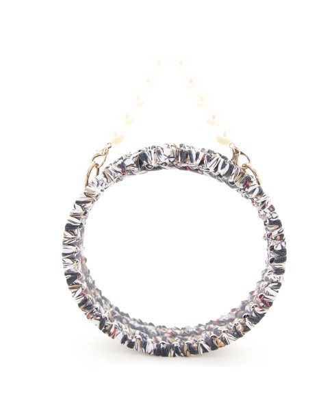 Pearl Handle Round Clear Woven Frame Bag Pearl Handle Round Clear Woven Frame Bag