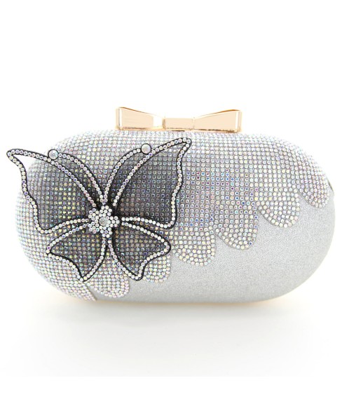 Rhinestone Embellished Butterfly Box Clutch Bag Rhinestone Embellished Butterfly Box Clutch Bag