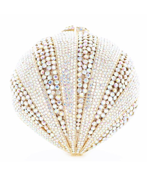 Crystal-Embellished Sea Shell Evening Clutch Crystal-Embellished Sea Shell Evening Clutch