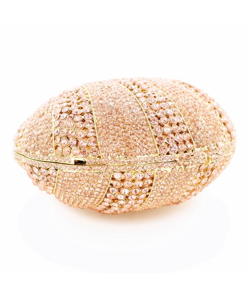 Crystal-Embellished Sea Shell Evening Clutch