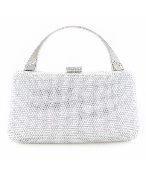 Crystal-Embellished Top Handle Evening Clutch Crystal-Embellished Top Handle Evening Clutch