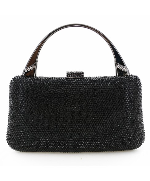 Crystal-Embellished Top Handle Evening Clutch Crystal-Embellished Top Handle Evening Clutch