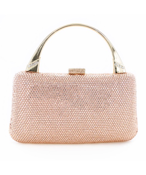 Crystal-Embellished Top Handle Evening Clutch Crystal-Embellished Top Handle Evening Clutch