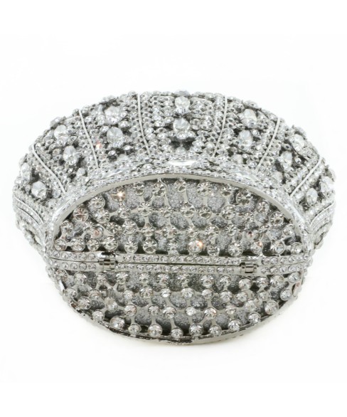 Crystal-Embellished Royal Crown Evening Clutch