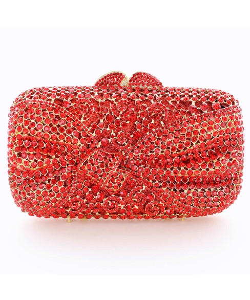 Crystal-Embellished Bow Evening Clutch Crystal-Embellished Bow Evening Clutch