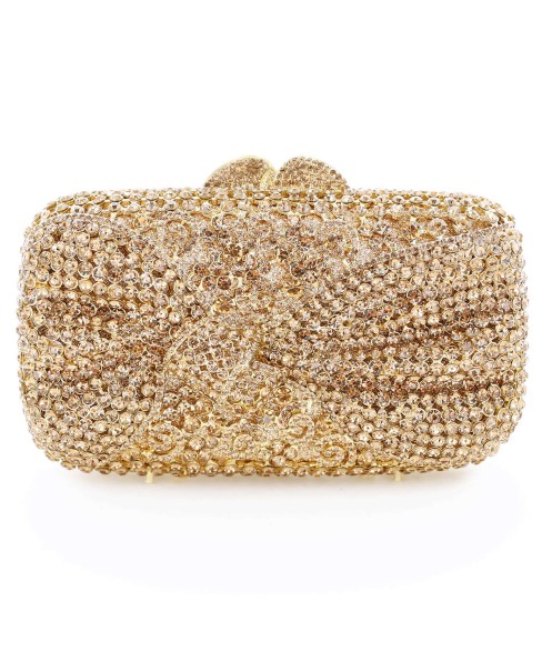Crystal-Embellished Bow Evening Clutch Crystal-Embellished Bow Evening Clutch