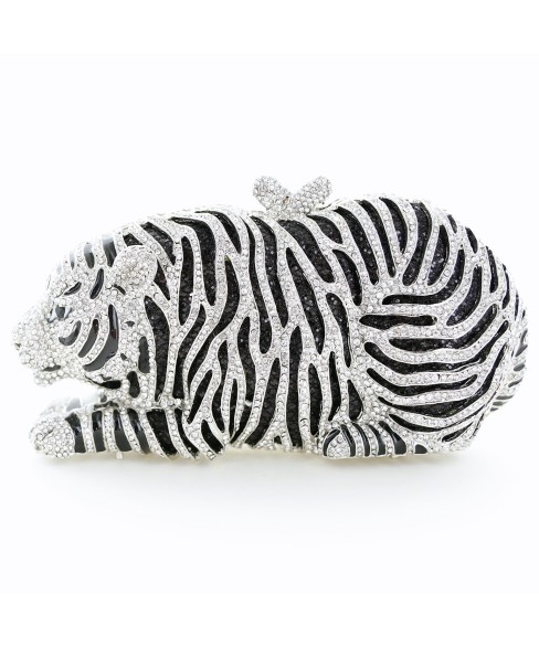 Crystal-Embellished Tiger Evening Clutch (Large) Crystal-Embellished Tiger Evening Clutch (Large)