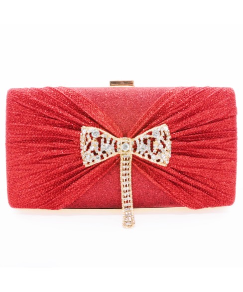 Glitter Rhinestone Bow Evening Clutch Purses