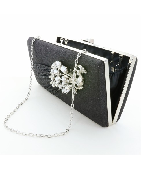 Glitter Rhinestone Pecok Evening Clutch Purses