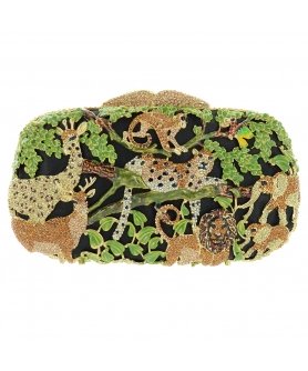 Crystal-Embellished The Zoo Evening Clutch