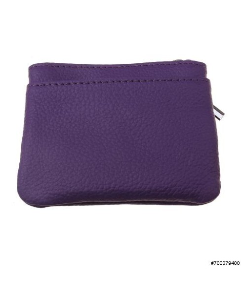 LEATHER WALLER Purple