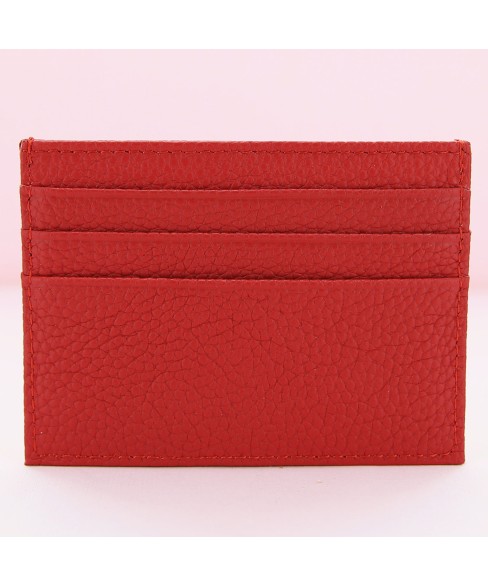 Pebbled Leather Mini Credit Card Holder Pebbled Leather Mini Credit Card Holder