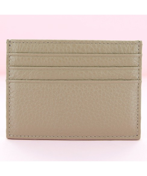 Pebbled Leather Mini Credit Card Holder Pebbled Leather Mini Credit Card Holder