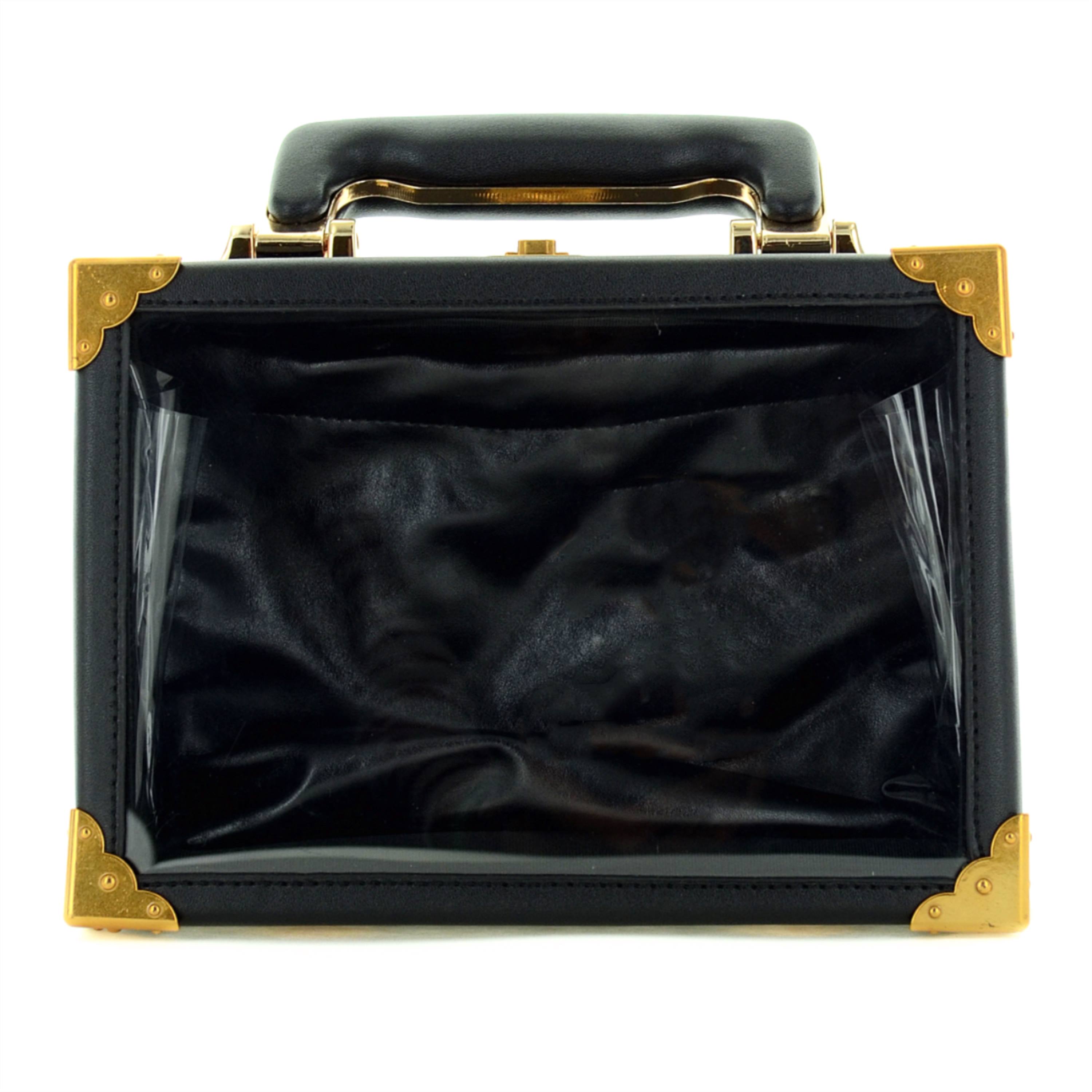 clear square clutch bag